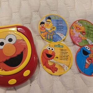 Sesame Street Red and Yellow Portable CD Player